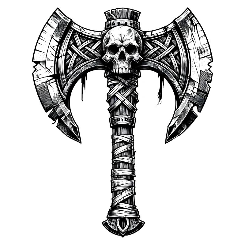 Axe throwing axe skull design