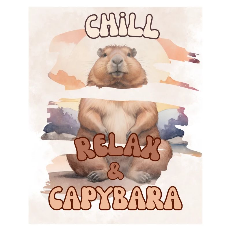 Chill Relax Capybara – Design d’animaux mignons et calmes