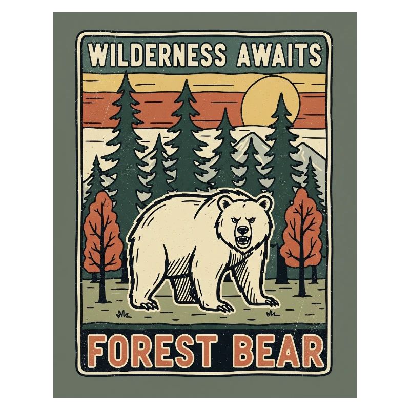Wilderness Hunter Bear Motif