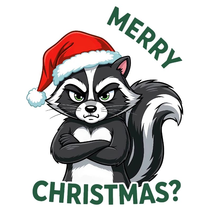 Anti Christmas Christmas Grouch Grumpy Skunk