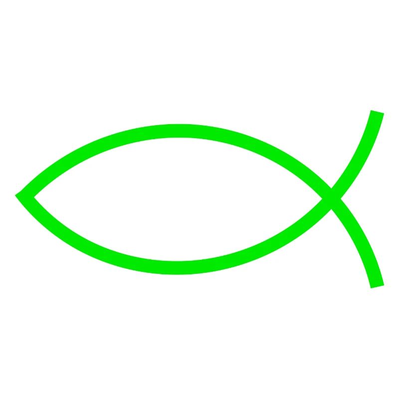 Jesus fish green Ichthys fish fish fish