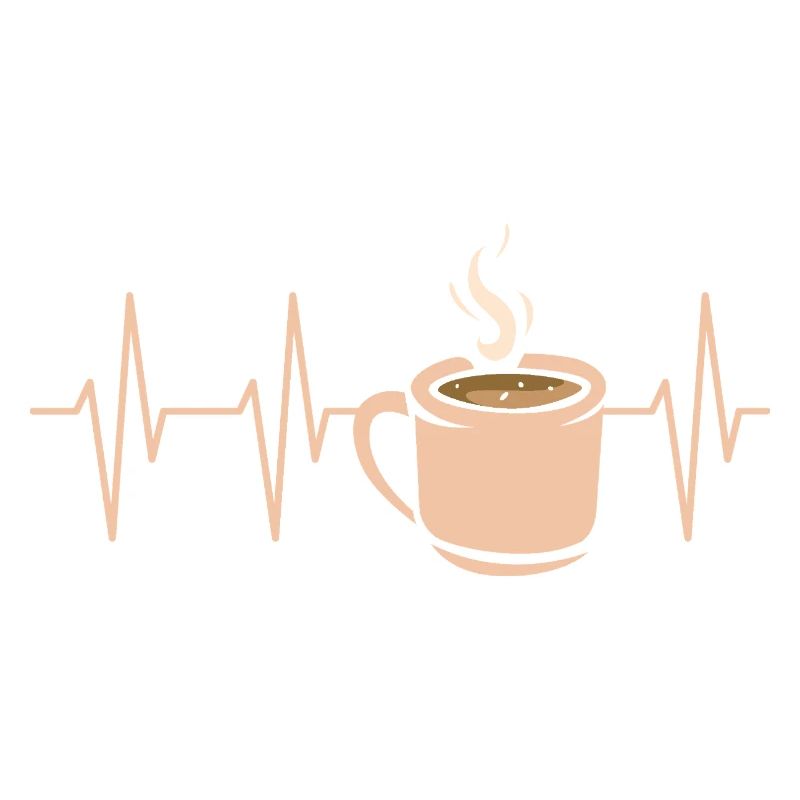 Coffee Pulse Heartbeat Mug Design