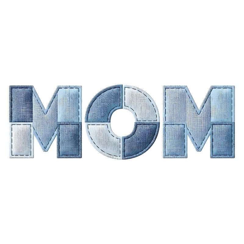 Patchwork Mom Lettering Gift for Mom