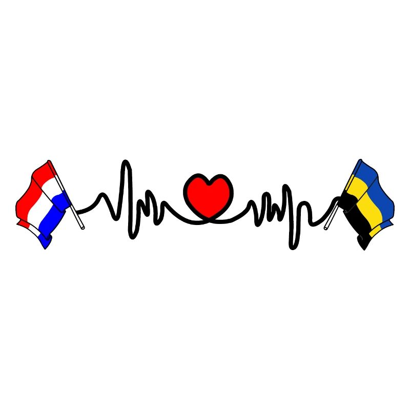 Cardio coeur Drapeau Pays-Bas, drapeau Gueldre
