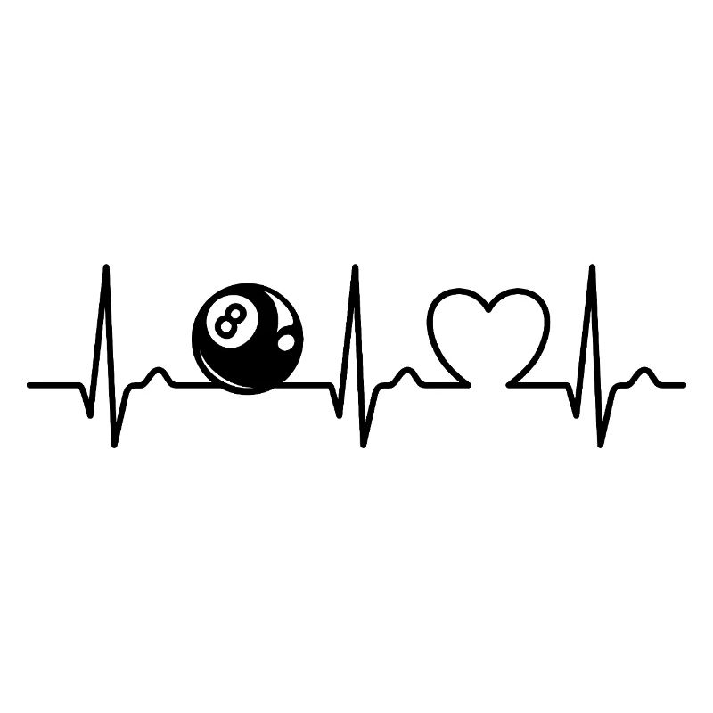 Boule de huit, boule de billard, ECG de billard, pouls, cœur