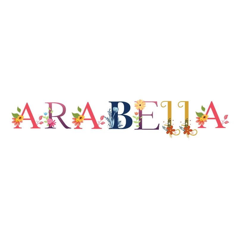 ARABELLA nom orné de fleurs
