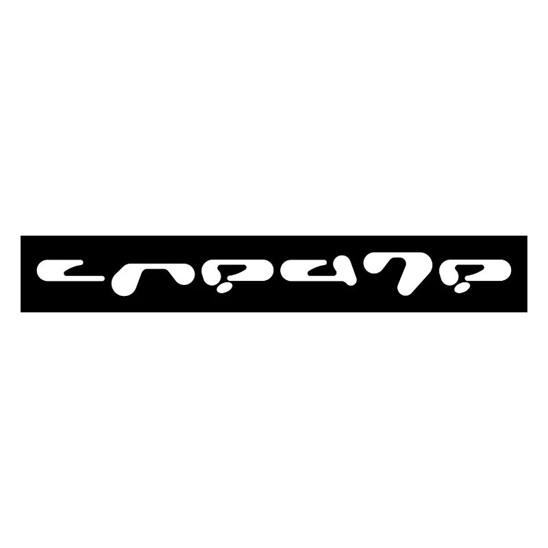 Fantasy font white on black graphic description