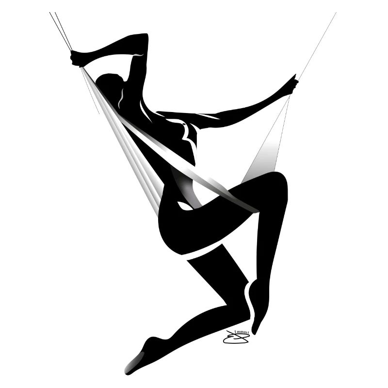 Black-White Geometric Silhouette
