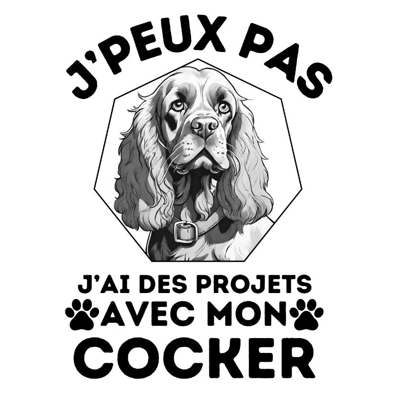 j ai des projets avec mon cocker chien mignon 2