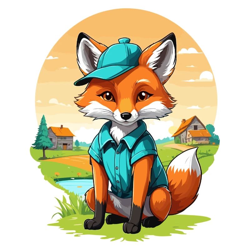 Fox with cap