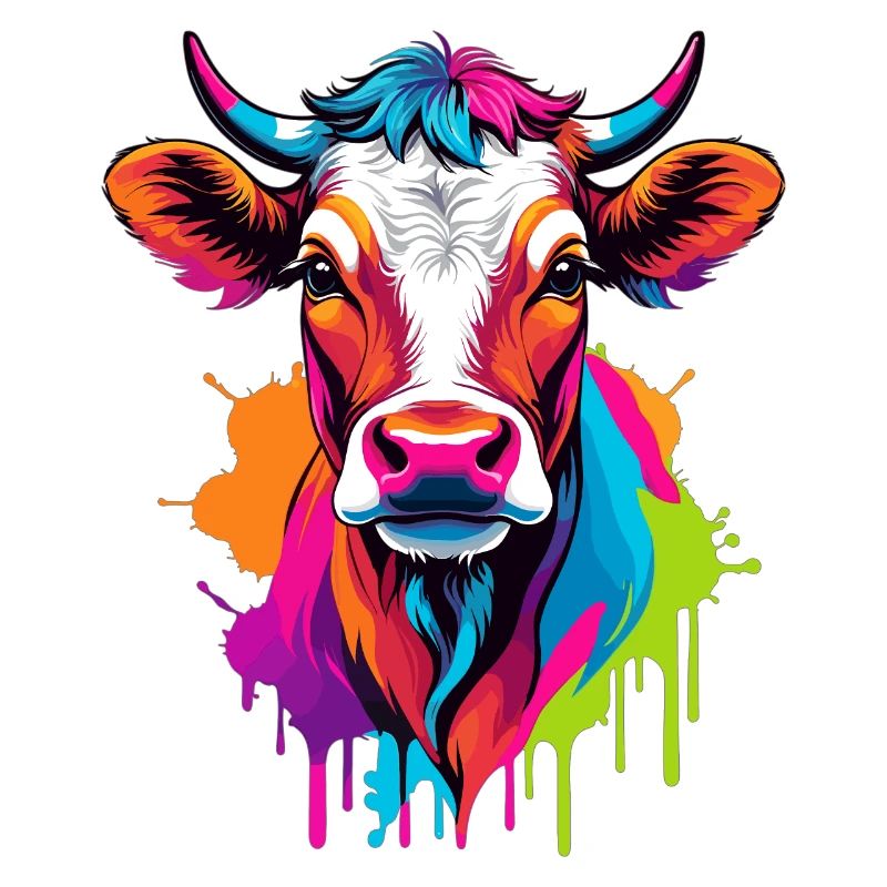 Cute colorful cow