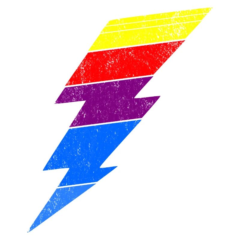 Colorful lightning effect on clothes