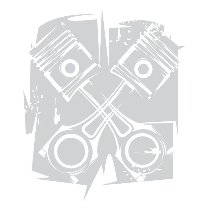 v8 Piston Engine Icon Art Illustration Logo