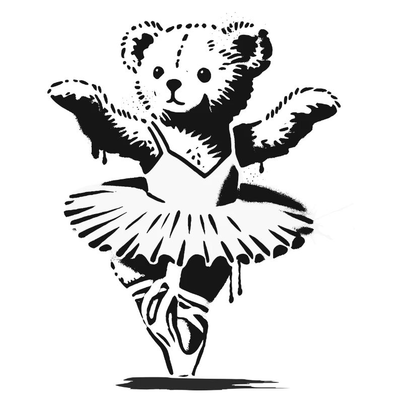 Ours en peluche classique dans une robe de danse classique