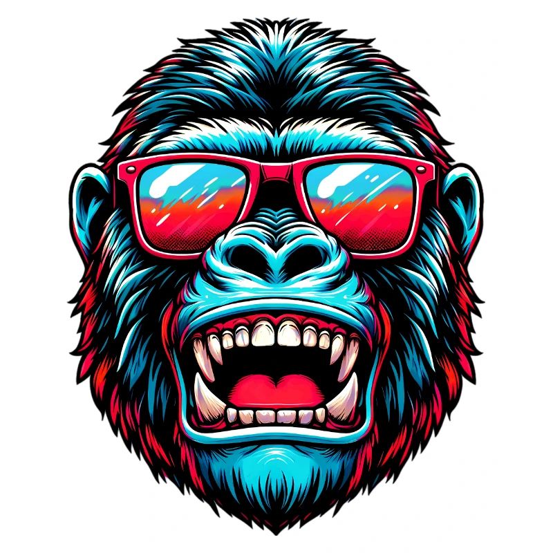 Gorillas with sunglasses