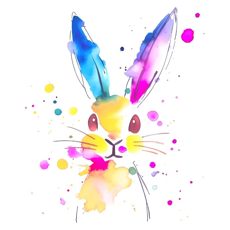 Lapin abstrait à l'aquarelle 🐇