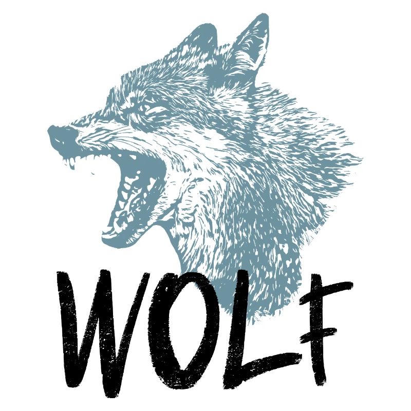 Wolf Head in Tapered Silhouette