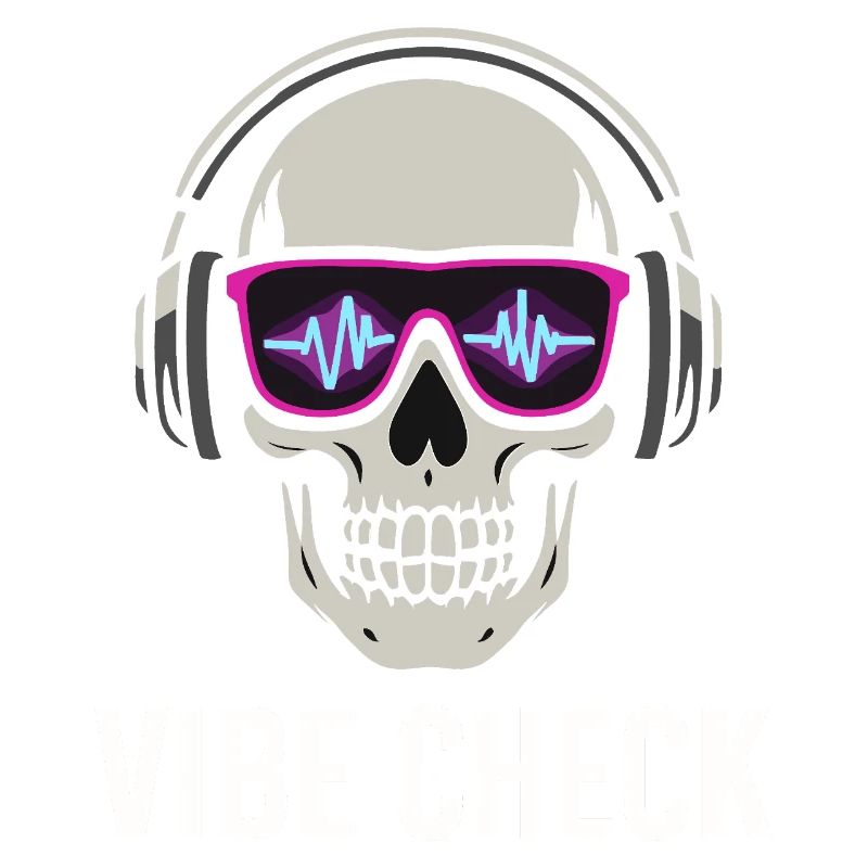 Crâne Neon Vibe Check – Skull Edition