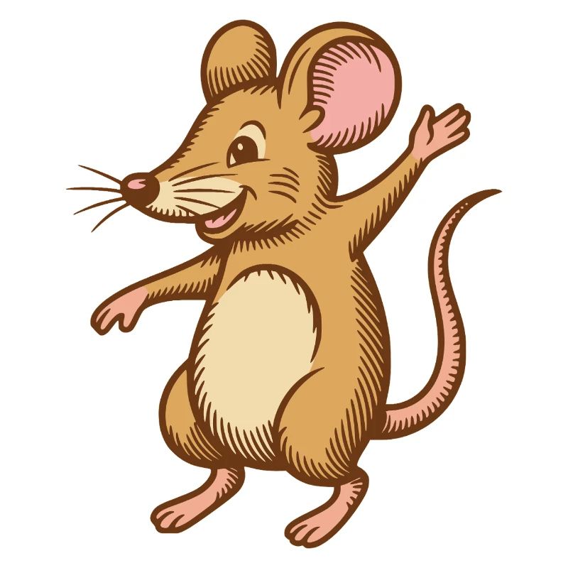 Souris mignonne qui danse saute heureuse drôle heureuse
