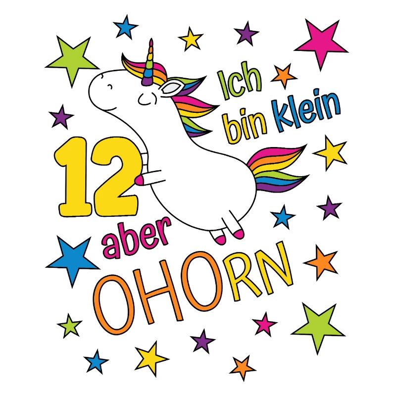 12 Jahre Mädchen Einhorn Ich bin klein aber ohorn