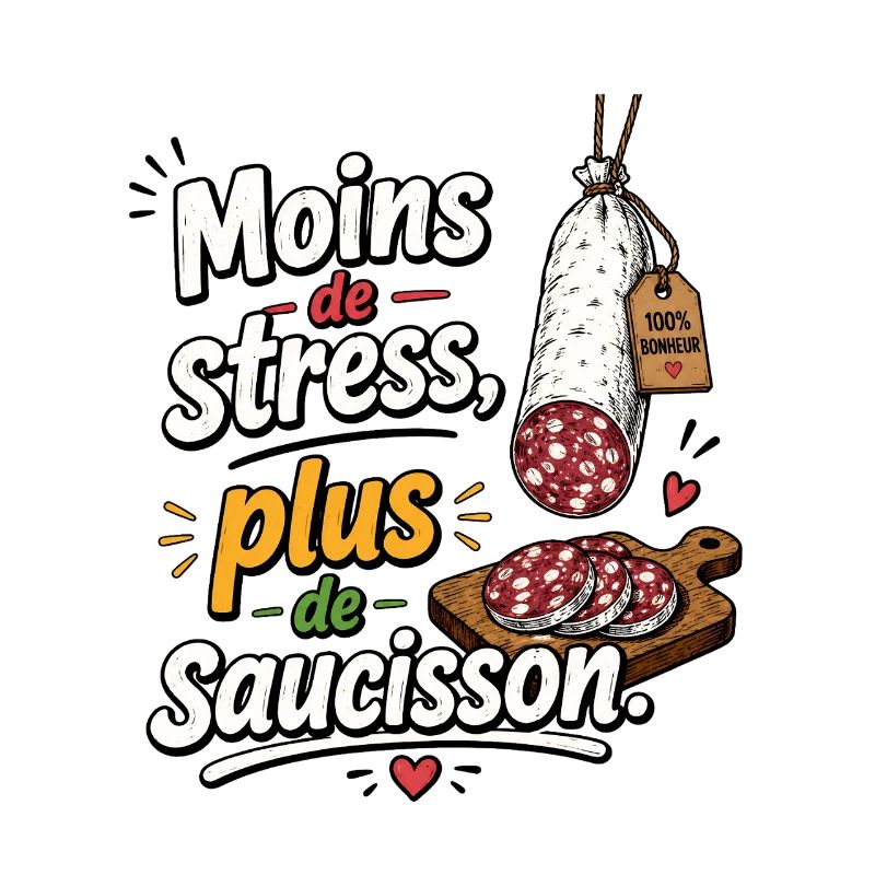 Moins de stress, saucisson en vedette