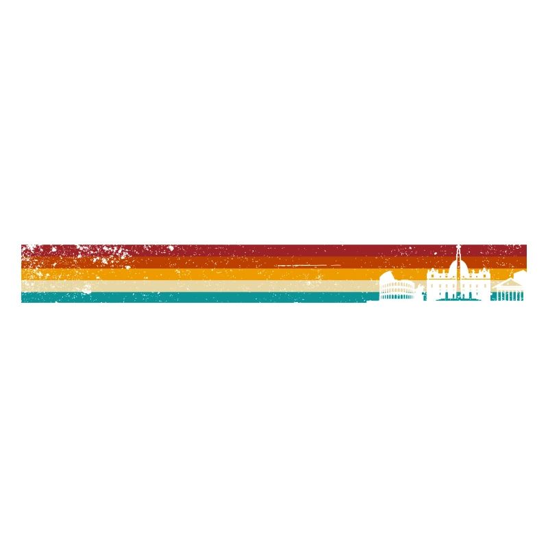 Retro Sunset Pier Stripes