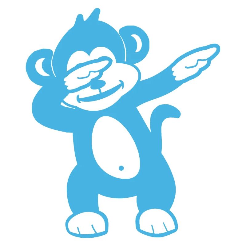 Blue Monkey Mascot - Playful Design
