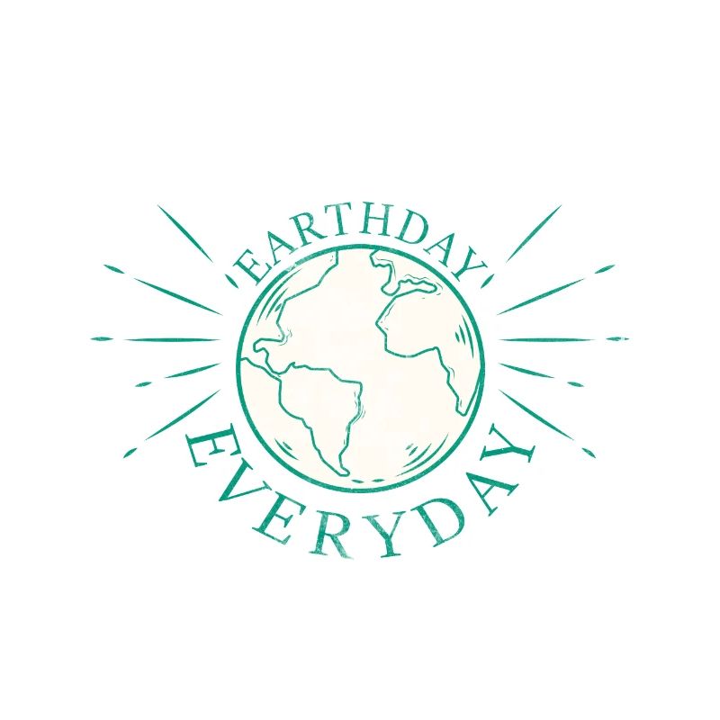 Globe terrestre avec slogan écologique
