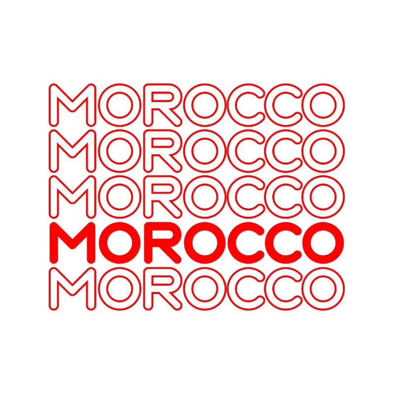 Morocco Neon Lettering Pattern