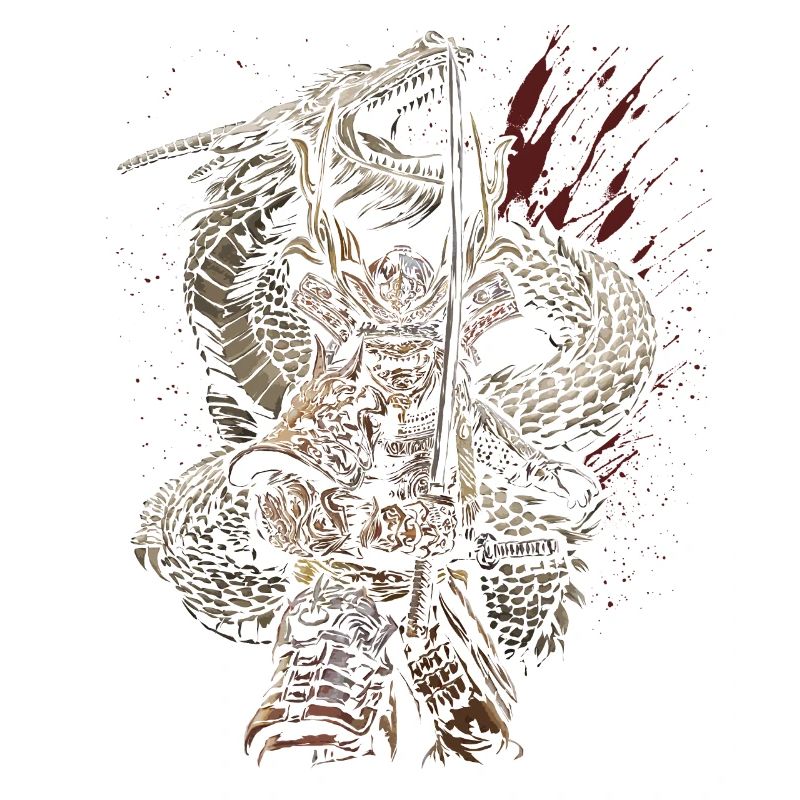 Drachenwächter-Samurai-Bogenschützen-Fantasy