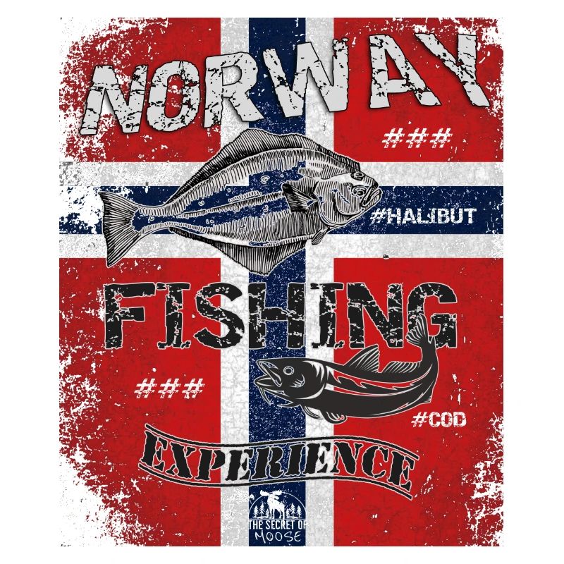 Norvège Drapeau de pêche Poisson de pêche Design