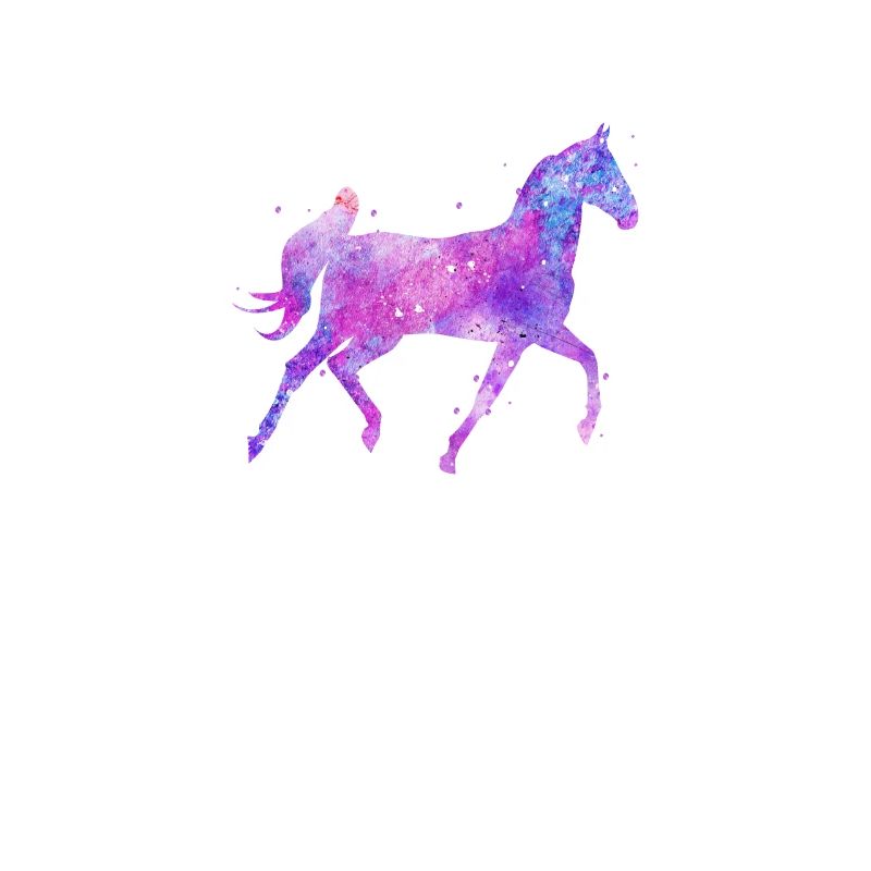 Buntes Pferd Wasserfarben Und Glitzer