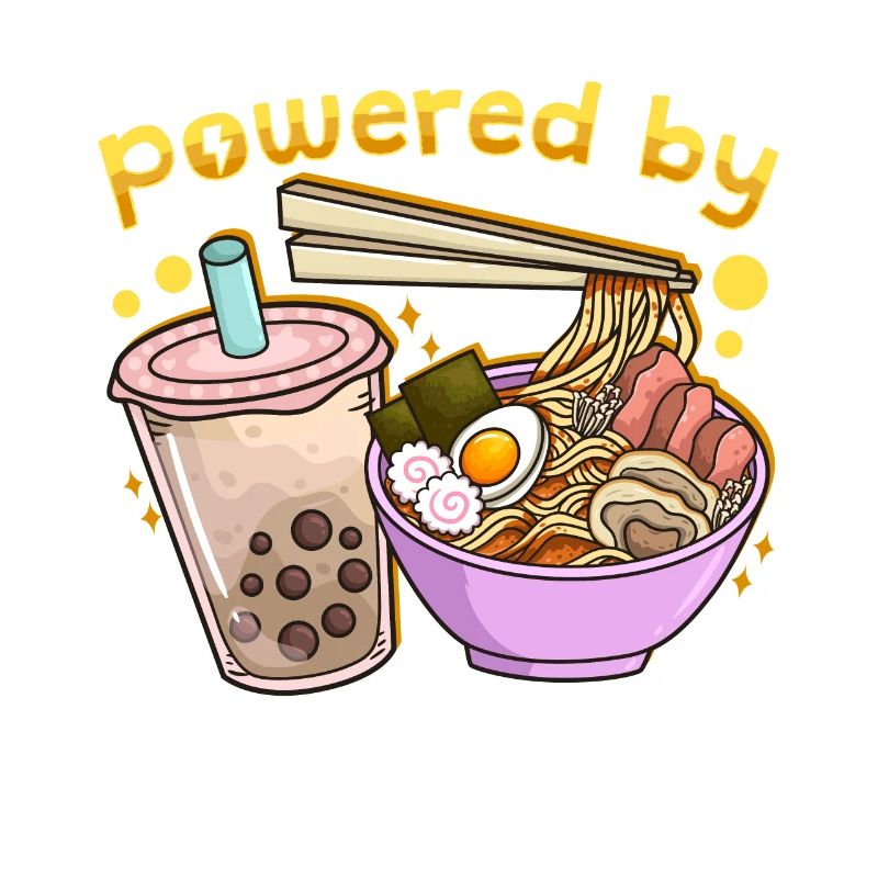 Bubble Tea Boba Ramen Kawaii