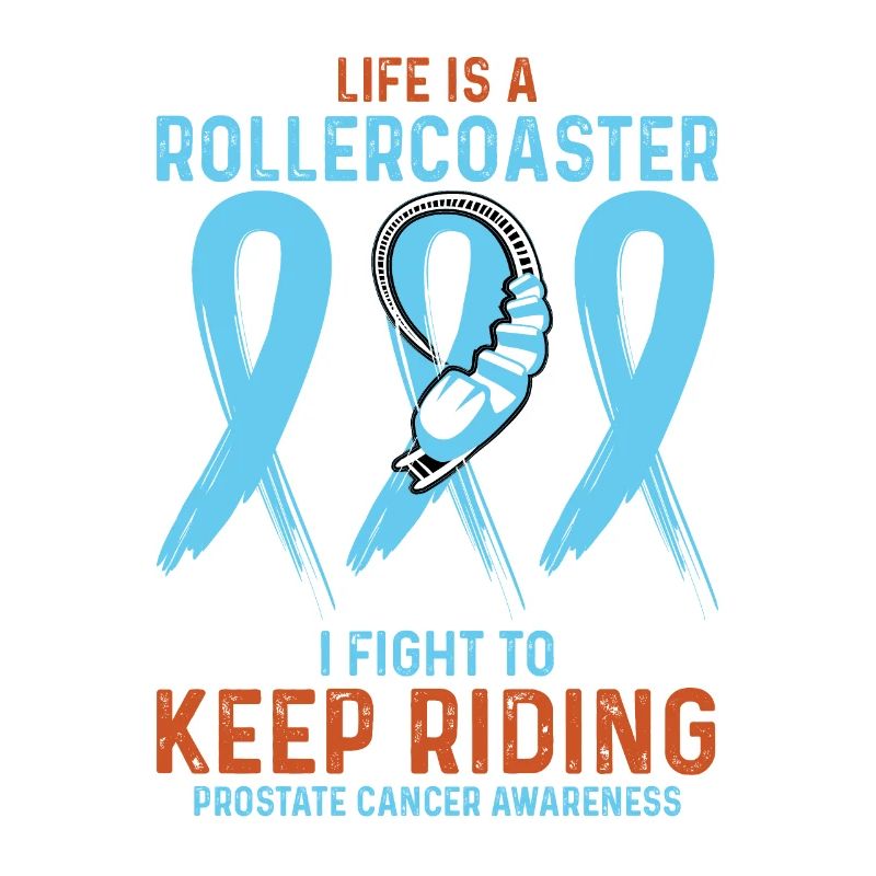 Prostata Krebs Cancer Hellblau Rollercoaster