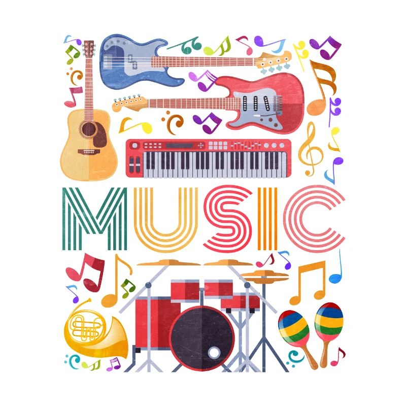 Art de collage d’instruments de musique