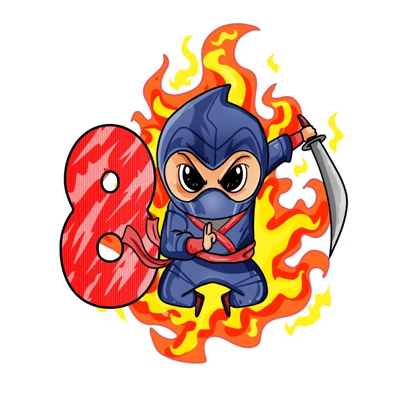 8ème anniversaire Garçon de 8 ans Ninja