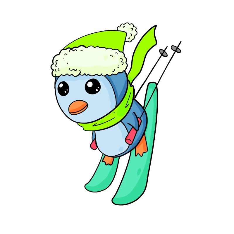 Penguin Ski Winter Skiing