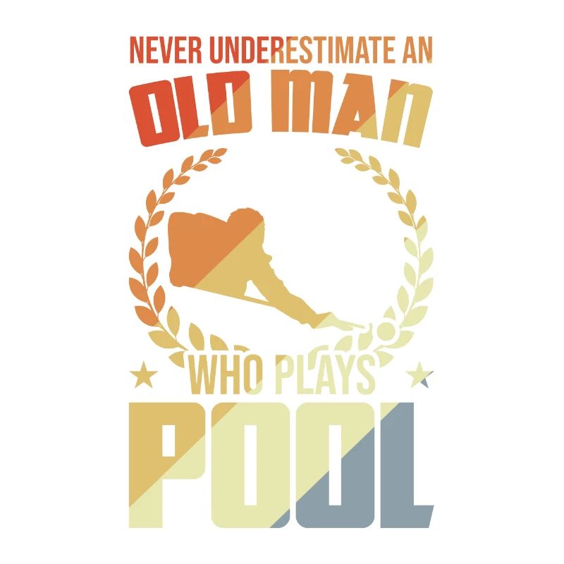 Old man playing pool