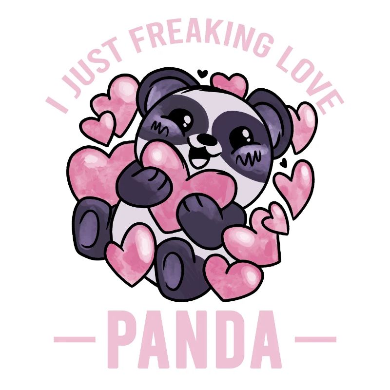 J’adore le Panda – Cœurs de panda mignons