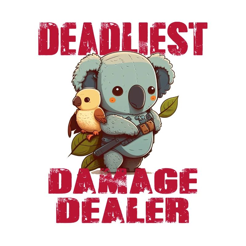 Deadliest damage bringer: koala bear with bird