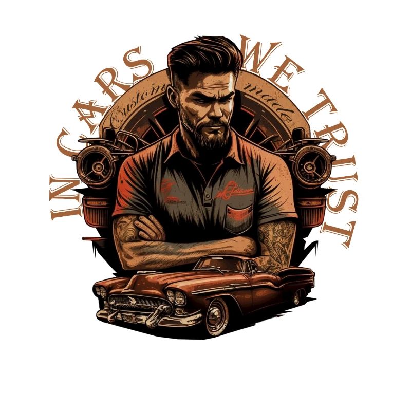 Oldtimer avec lettrage