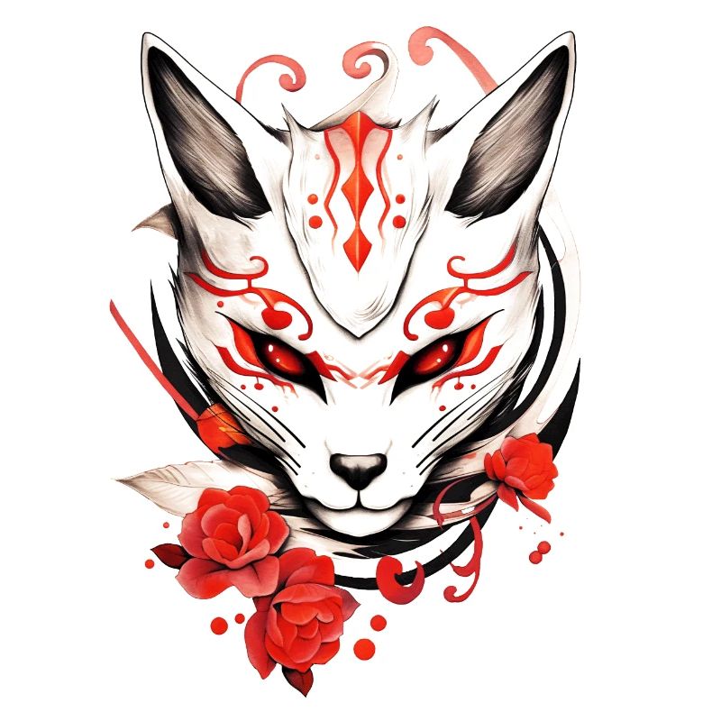 Kumiho Fox Mask Japan Kitsune Samurai Anime