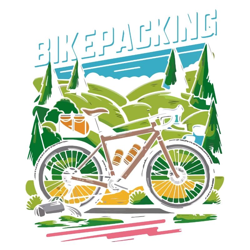 Scène d’aventure à vélo