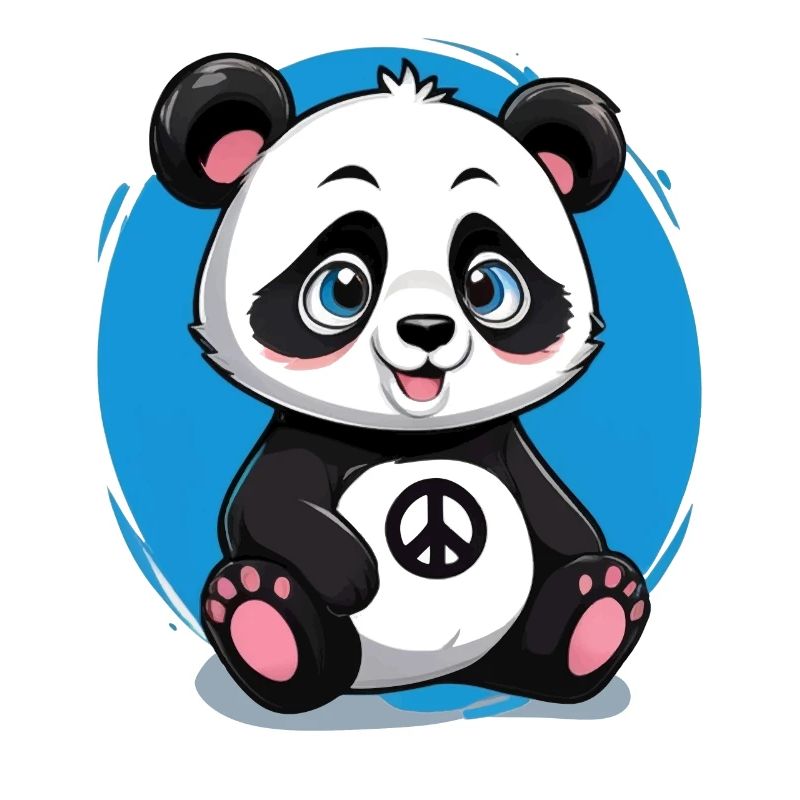 Panda mignon et pacifique