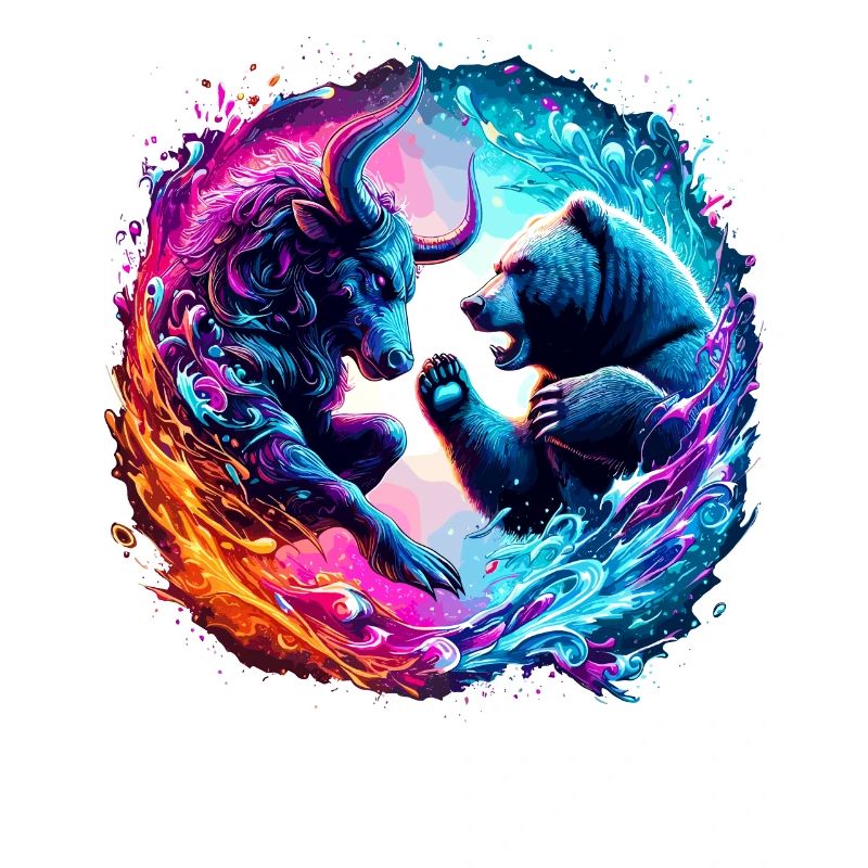 Bulle vs Bär Börsen Kampf