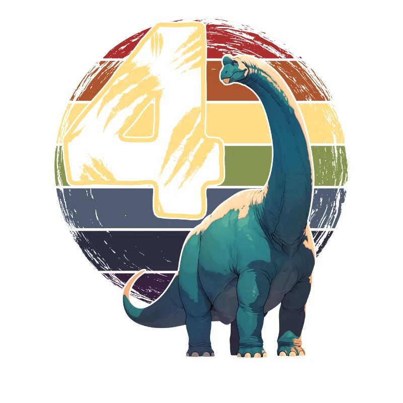 Brachiosaurus 4 Years 4th Birthday Gift