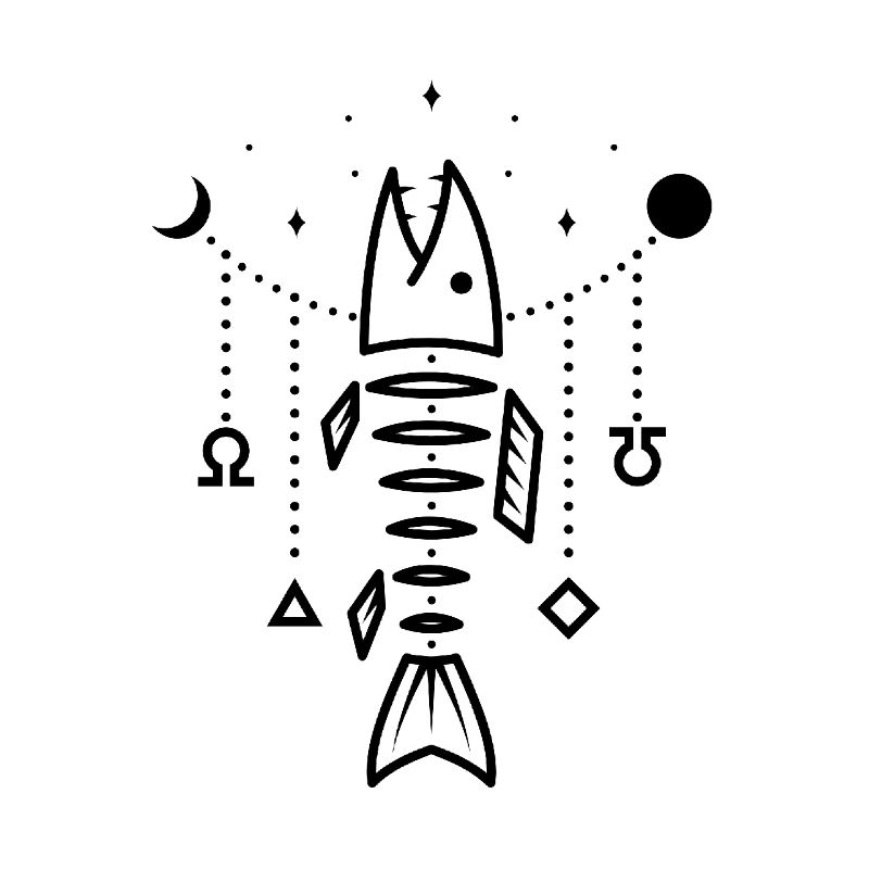 Fishing - Design Fish in Boho Style