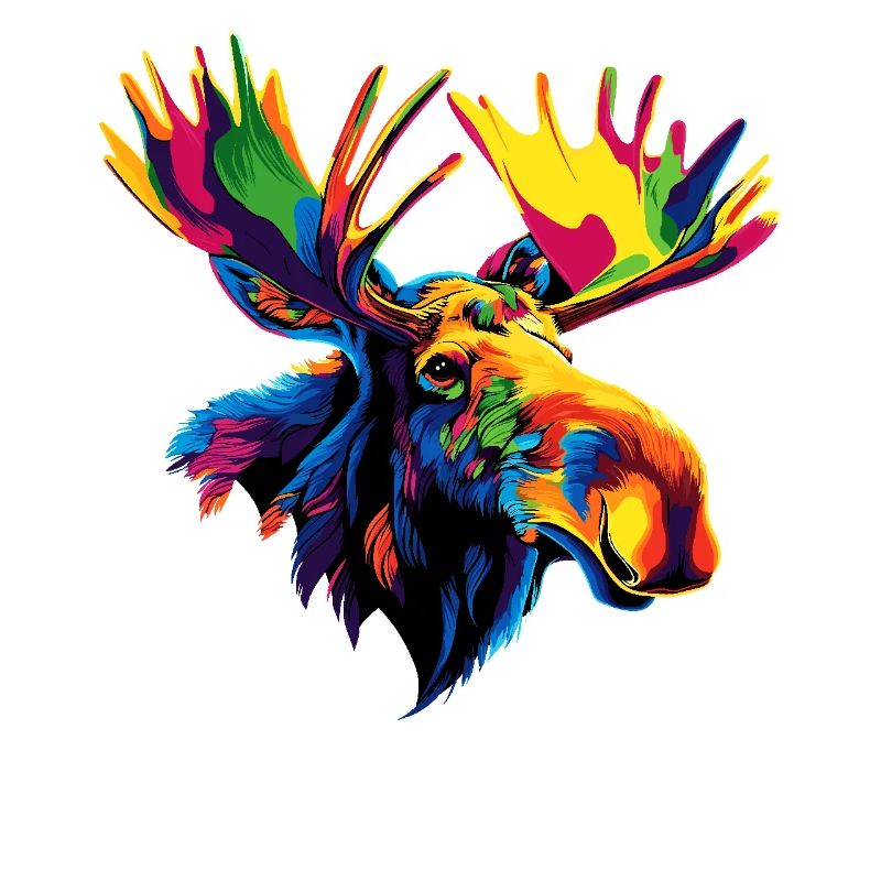 Elch Moose Elchbulle Geweih Hirsch Wilde Elche