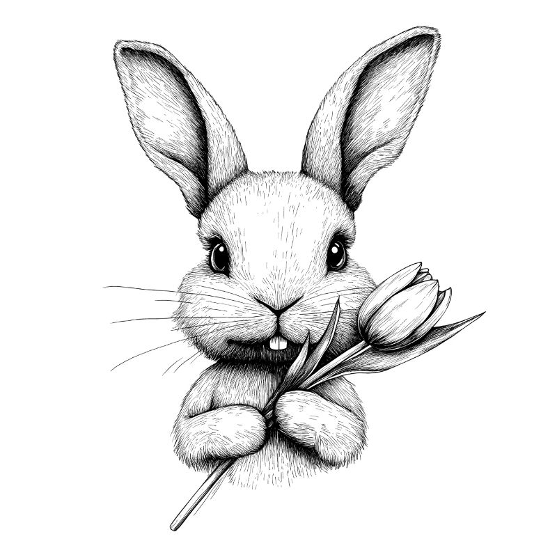 Fleur de lapin Lapin Cottagecore Pâques Printemps