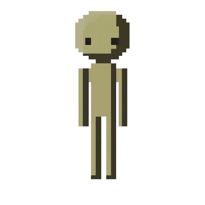 High Resolution Lustig Pixelart Männchen Geschenk
